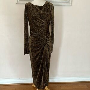 Rachel Zoe formal golden metallic size 10 dress. New with tags.